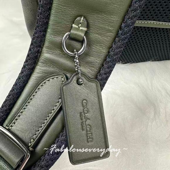 Coach Men's West Backpack Signature Camo Print in Dark Shamrock CW311 NWT - Picture 8 of 11